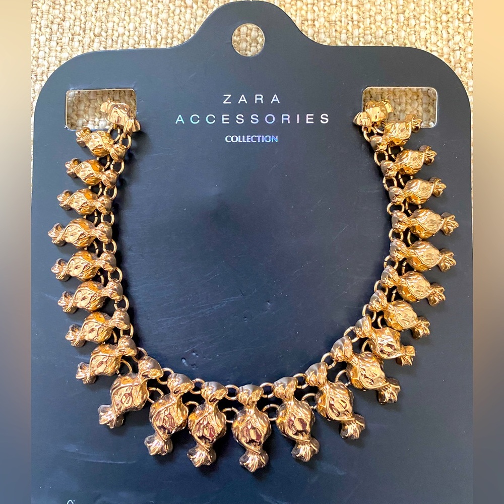 Zara gold candy statement necklace